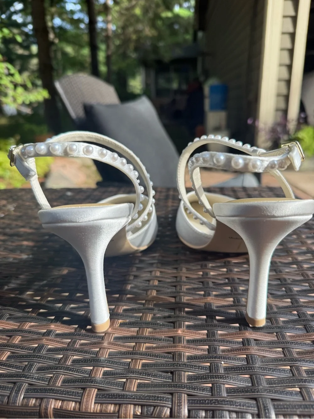 NEW🌸Dolce Vita kamra pearl heels true white satin size 11 $150 w/o box